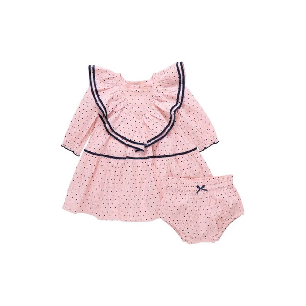 Pink Chicken  Baby Girls Raphaela Dress Set, Red